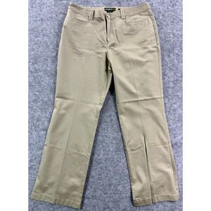 Eddie Bauer Women's Beige Flat Front Straight Leg Pants sz 14 (15677)